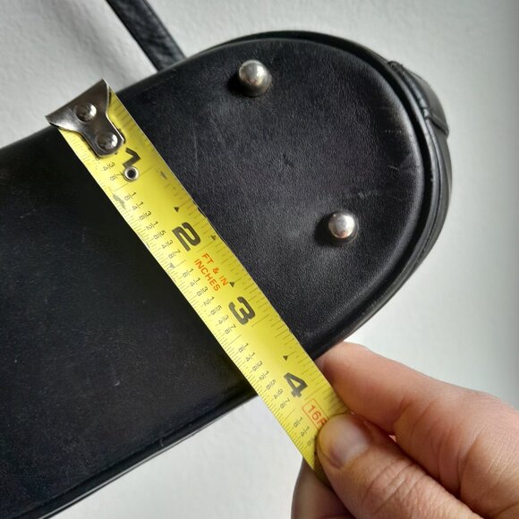 Vintage Nordstrom Leather Black Purse Genuine Turkey Made Crossbody Shoulder Bag - Picture 8 of 12